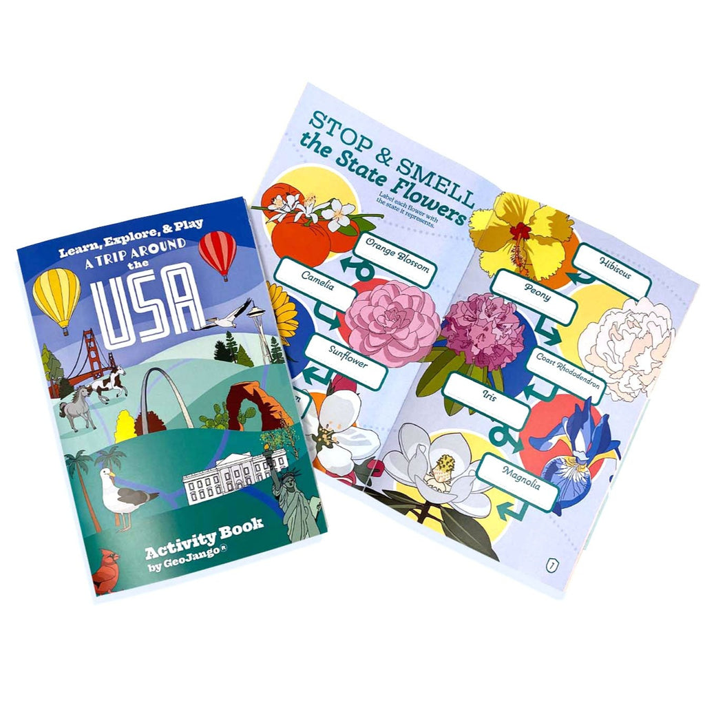 kids activity book geography