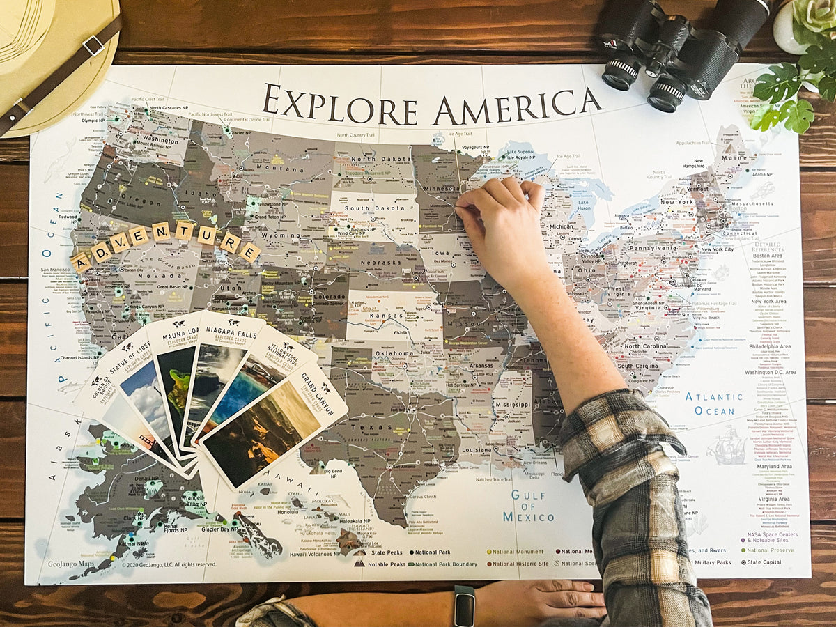 USA Travel Map for RV - Explore America – GeoJango Maps