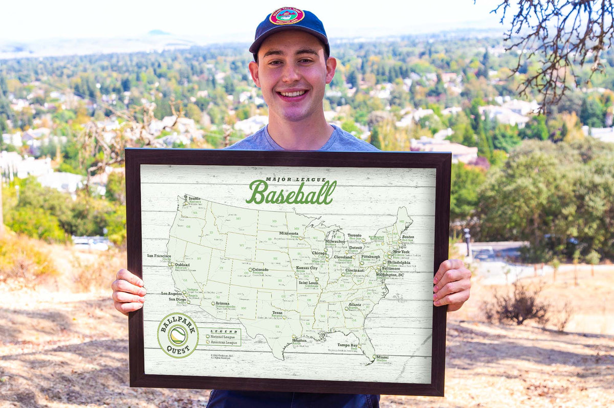 Pards Baseball Map Baseball Stadium Travel Tracker – GeoJango Maps