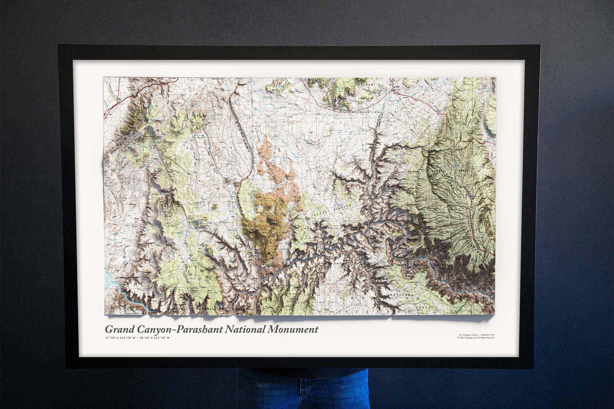 grand canyon 3d elevation map