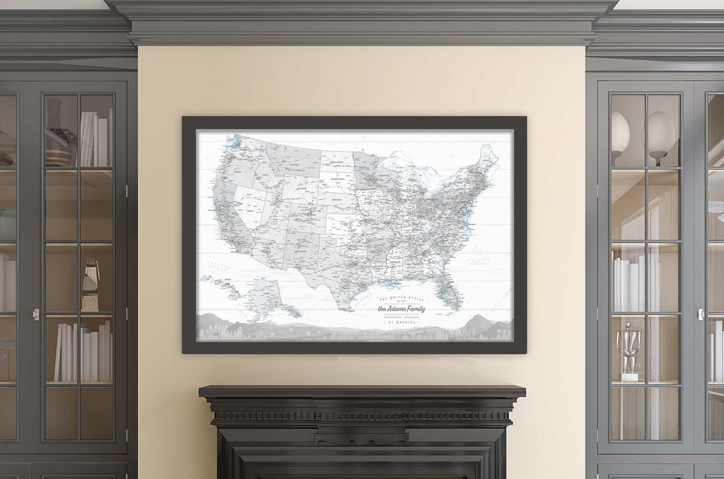 USA Map Grey Custom