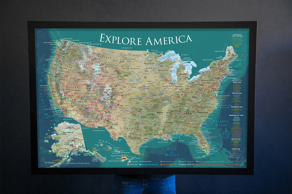 USA Pin Board Map