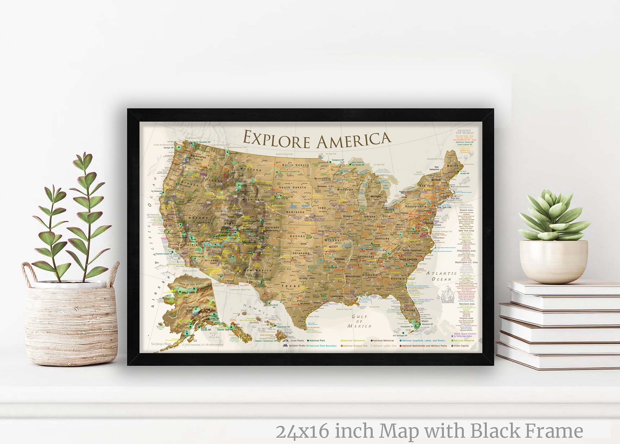 national parks map for camping
