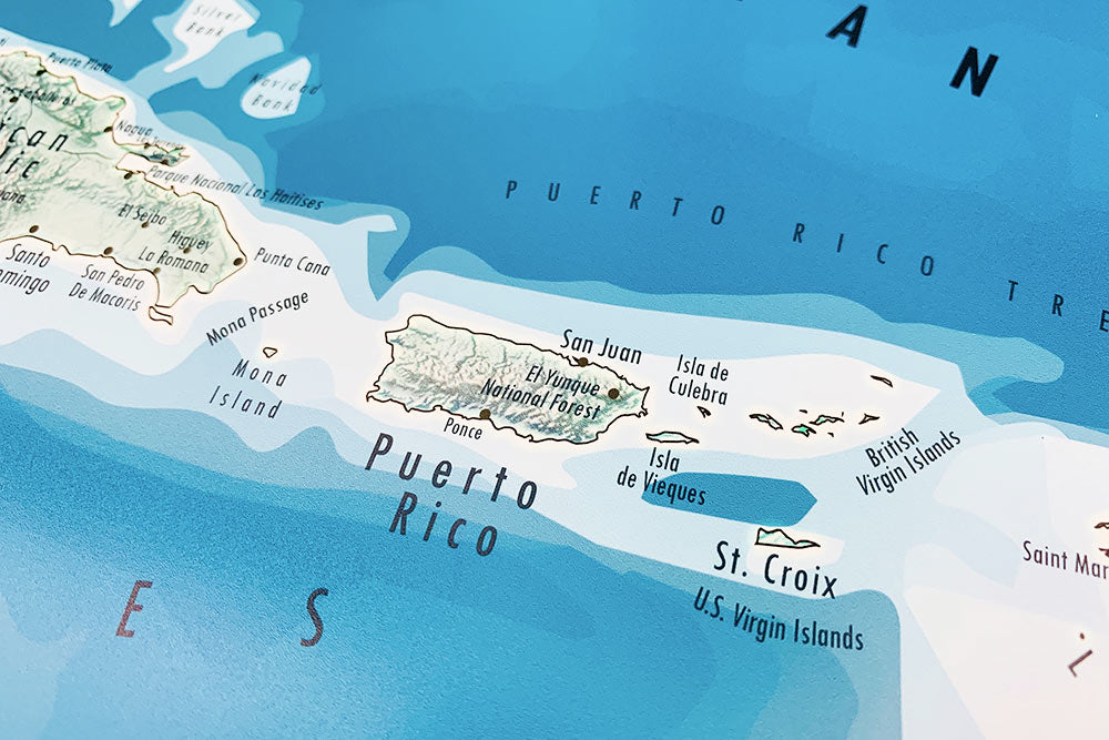 caribbean map puerto rico