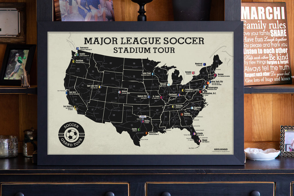 American soccer map