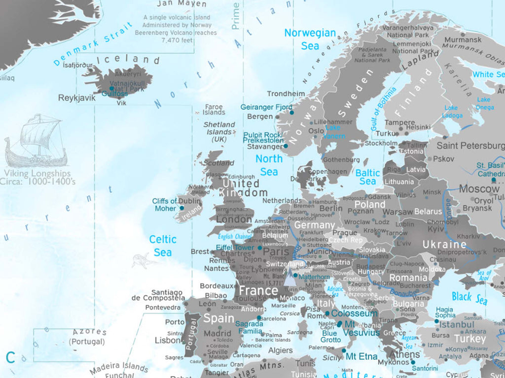 map of europe detail