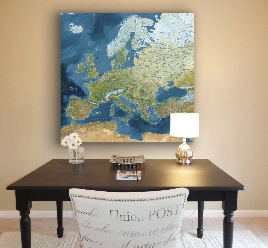 Europe Map wall hanging