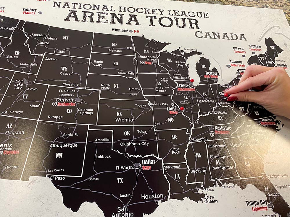 NHL Teams Map, USA Hockey Arena Map GeoJango Maps
