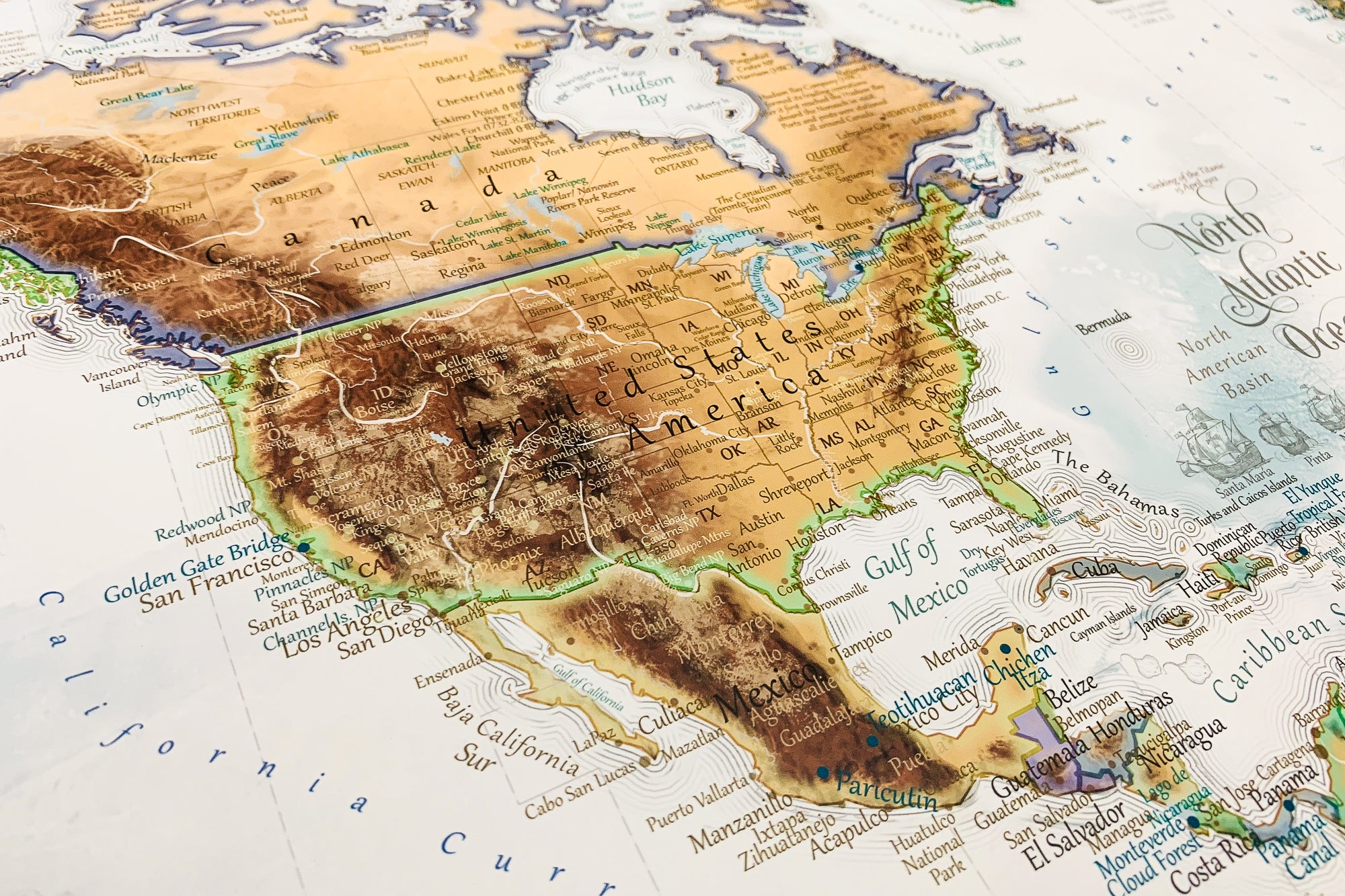old world map USA