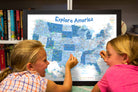 blue usa map for kids