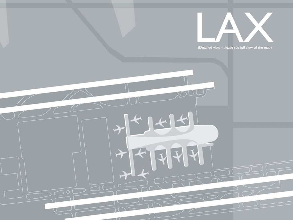 detailed view of LAX airport