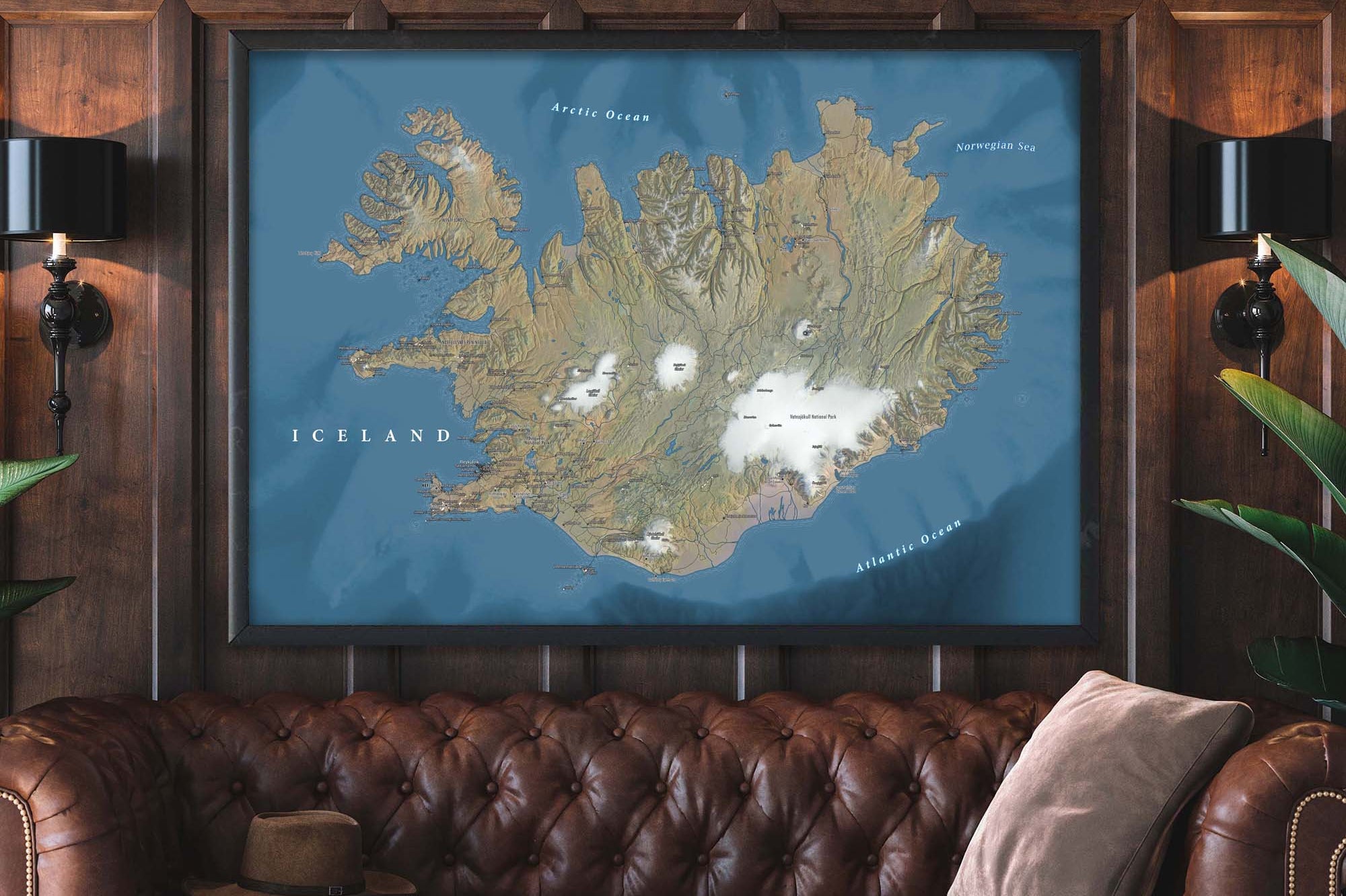iceland on map
