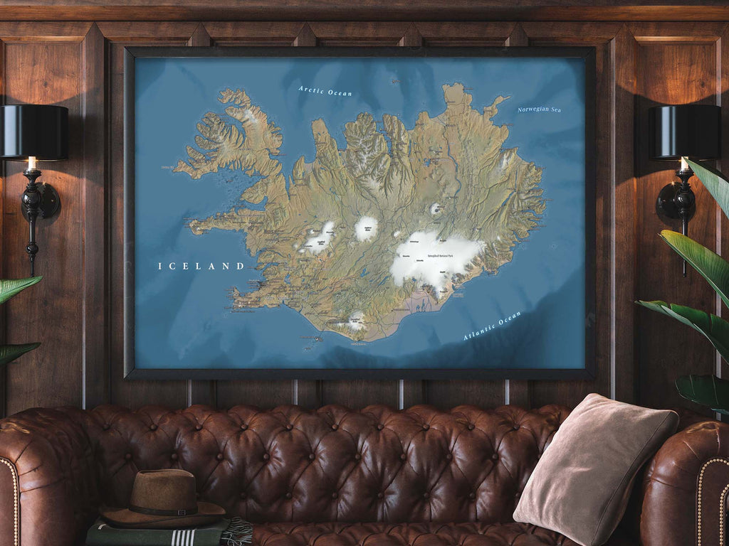 iceland on map