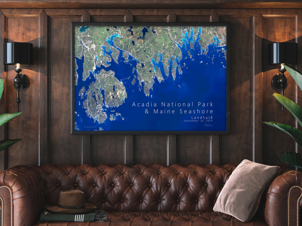 Acadia National park satellite map