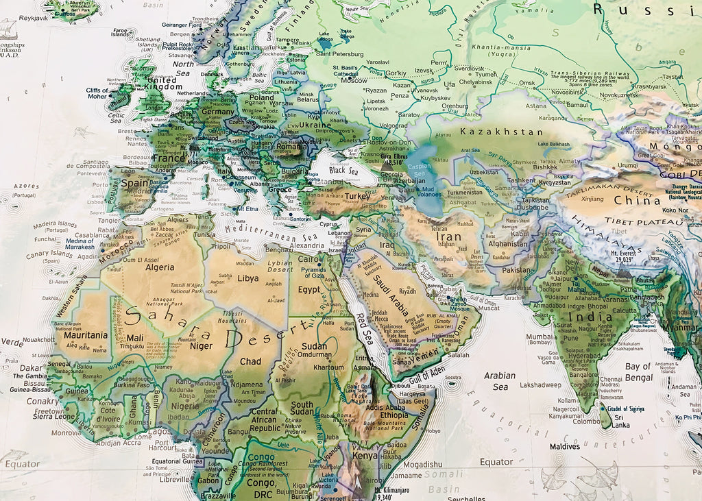 africa detail world map