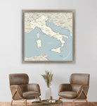 Large map of Italy for wall