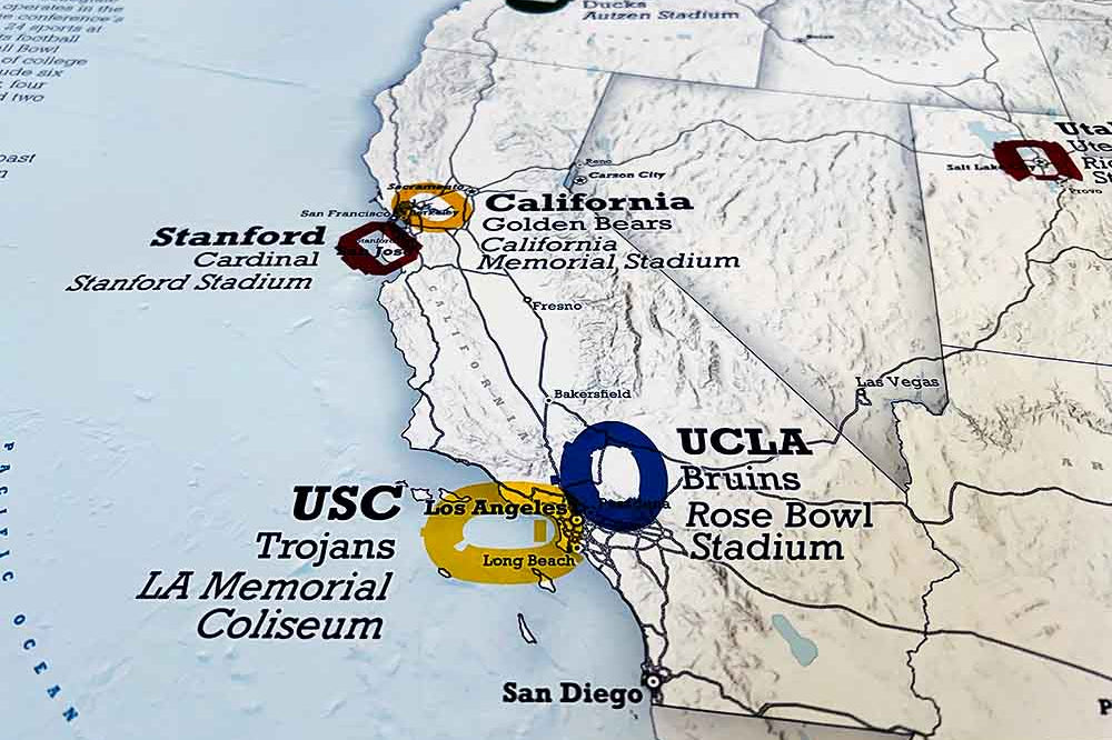 pac-12 college football maps