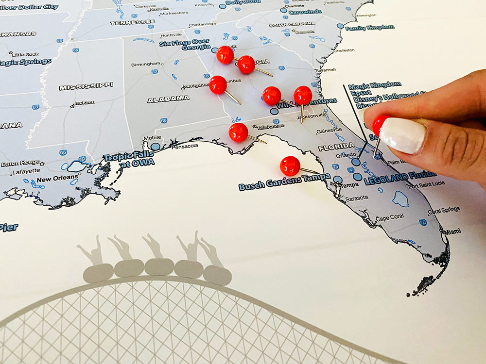 Theme Park in USA Map by GeoJango