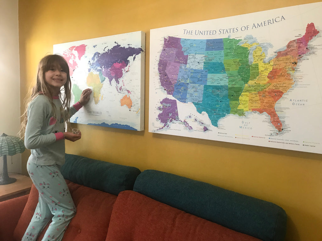 USA World Map for kids