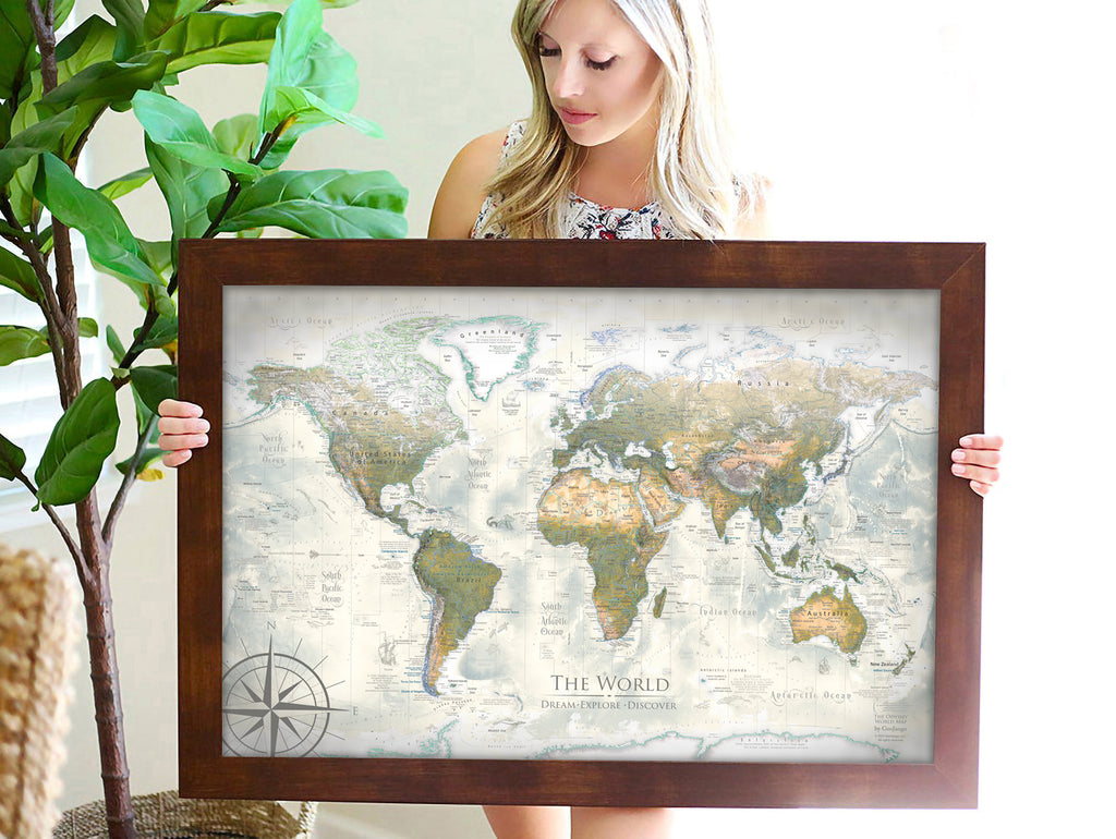 Beautiful world maps for travel