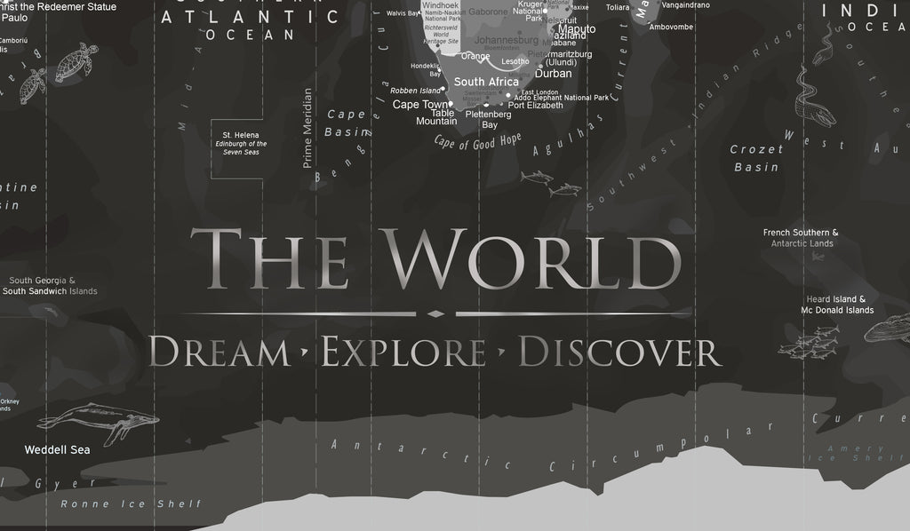 world map custom title