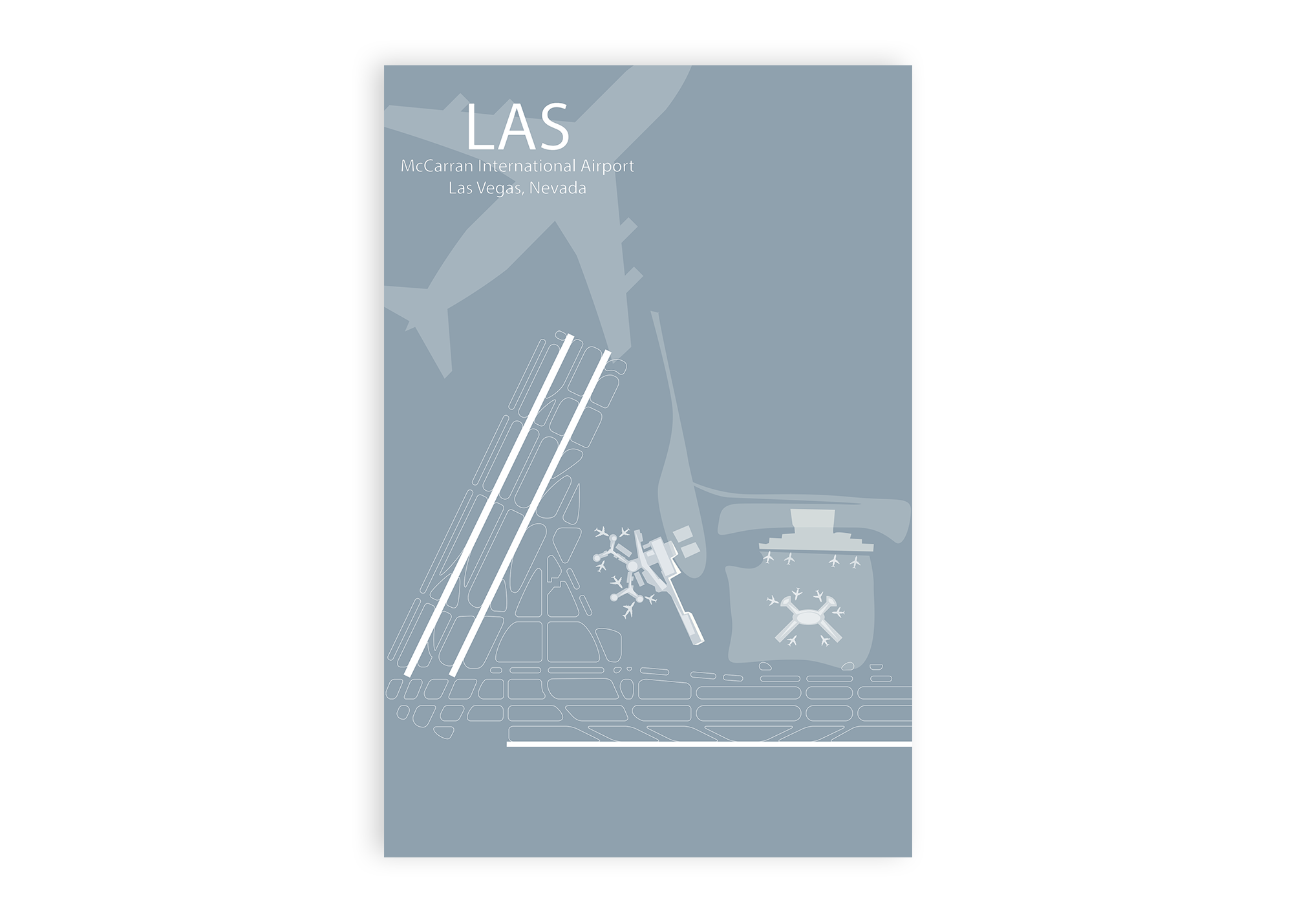 las airport map