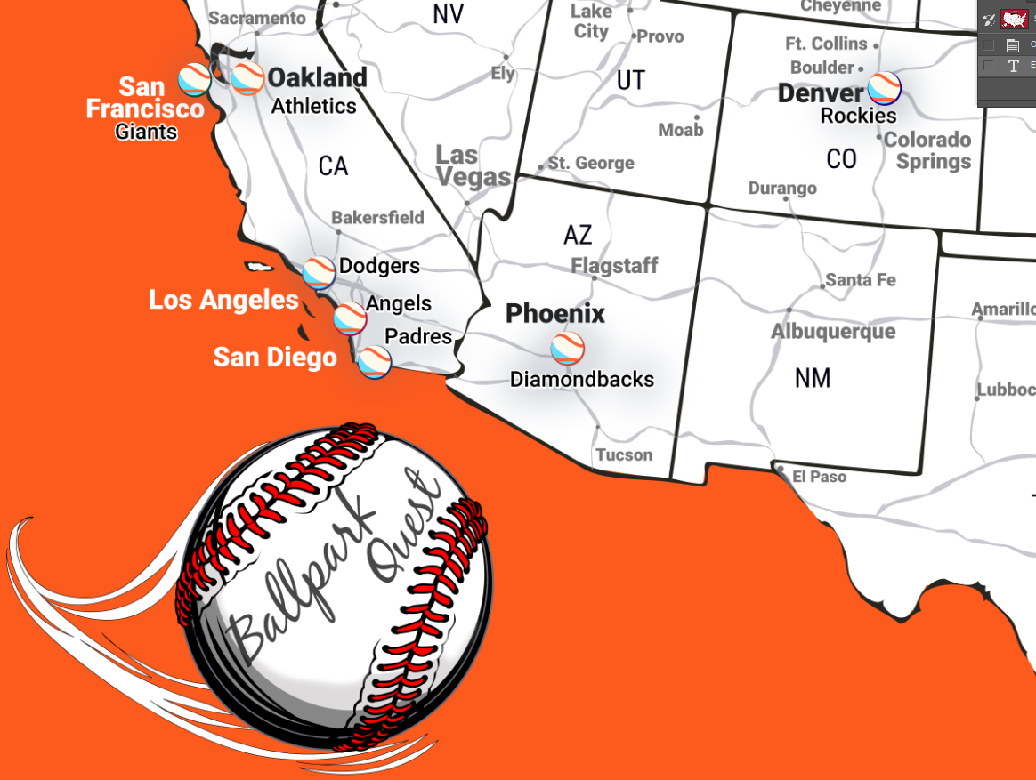 SF giants stadium map - San Francisco giants stadium map (California - USA)