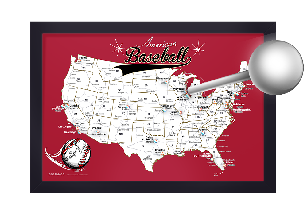 baseball travel map