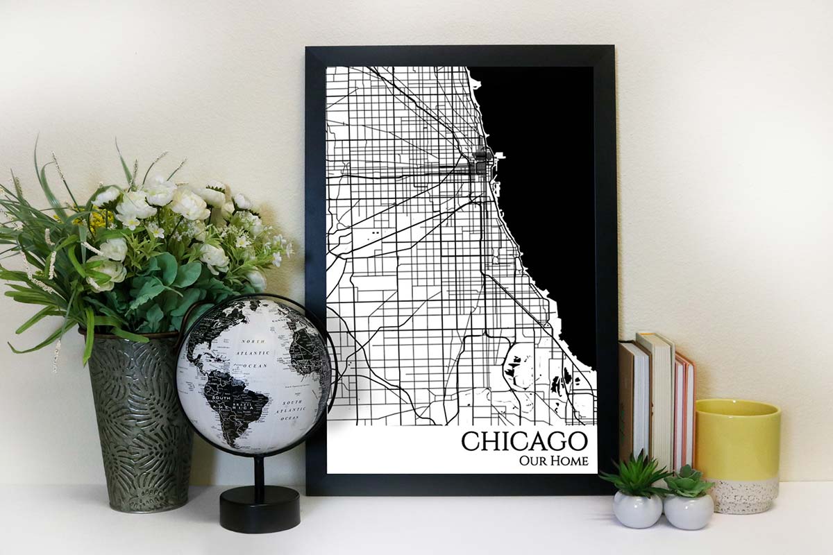 Chic Home Geo France 2 Piece Set Framed Wrapped Canvas Wall Art