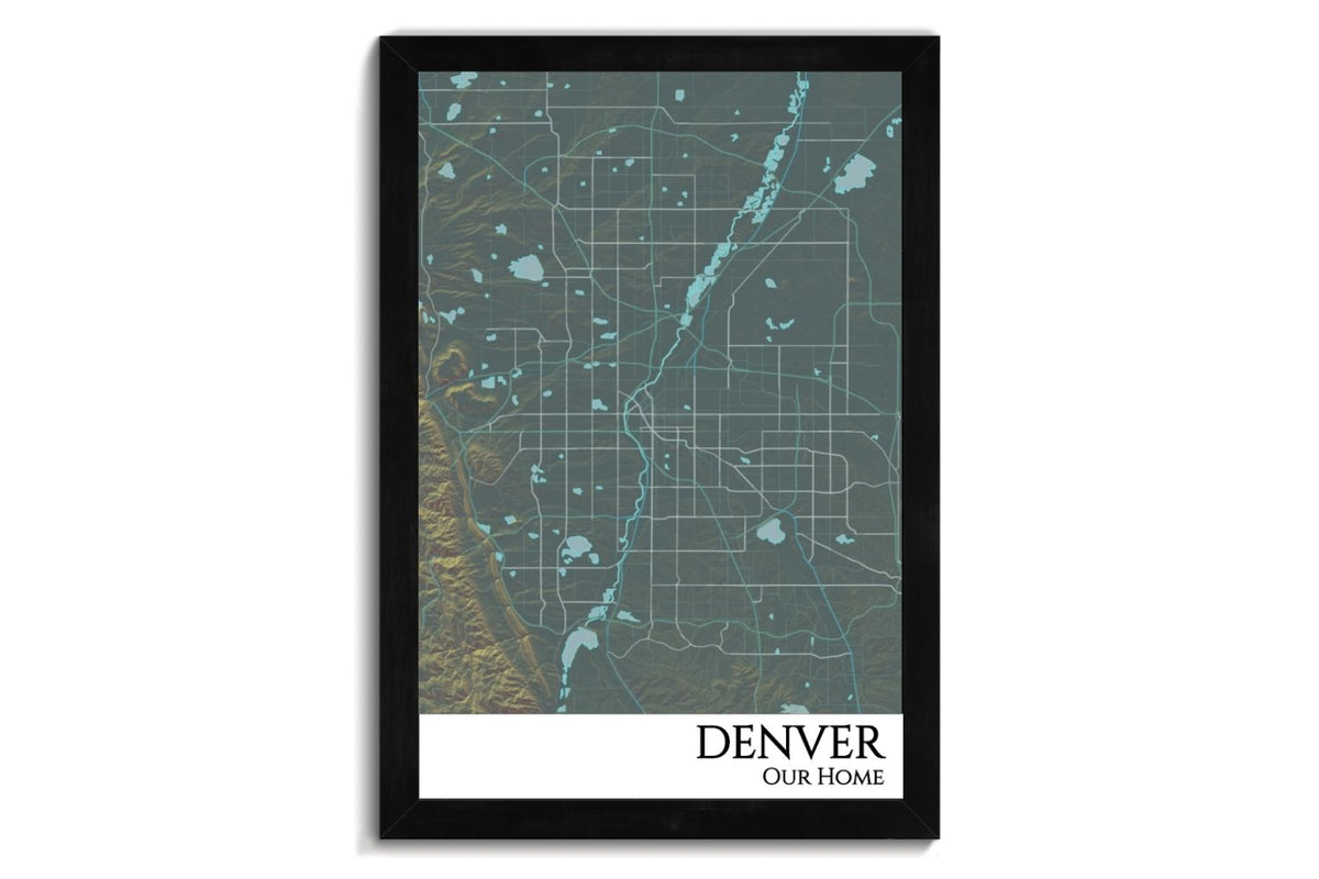 Denver Colorado City Push Pin Map – GeoJango Maps