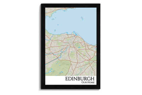 Edinburgh Street Framed Pin Map Wall Art – GeoJango Maps
