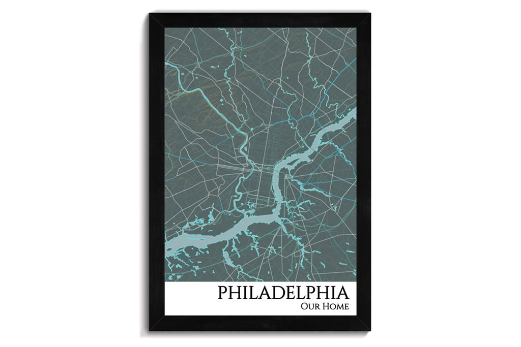 philadelphia map print