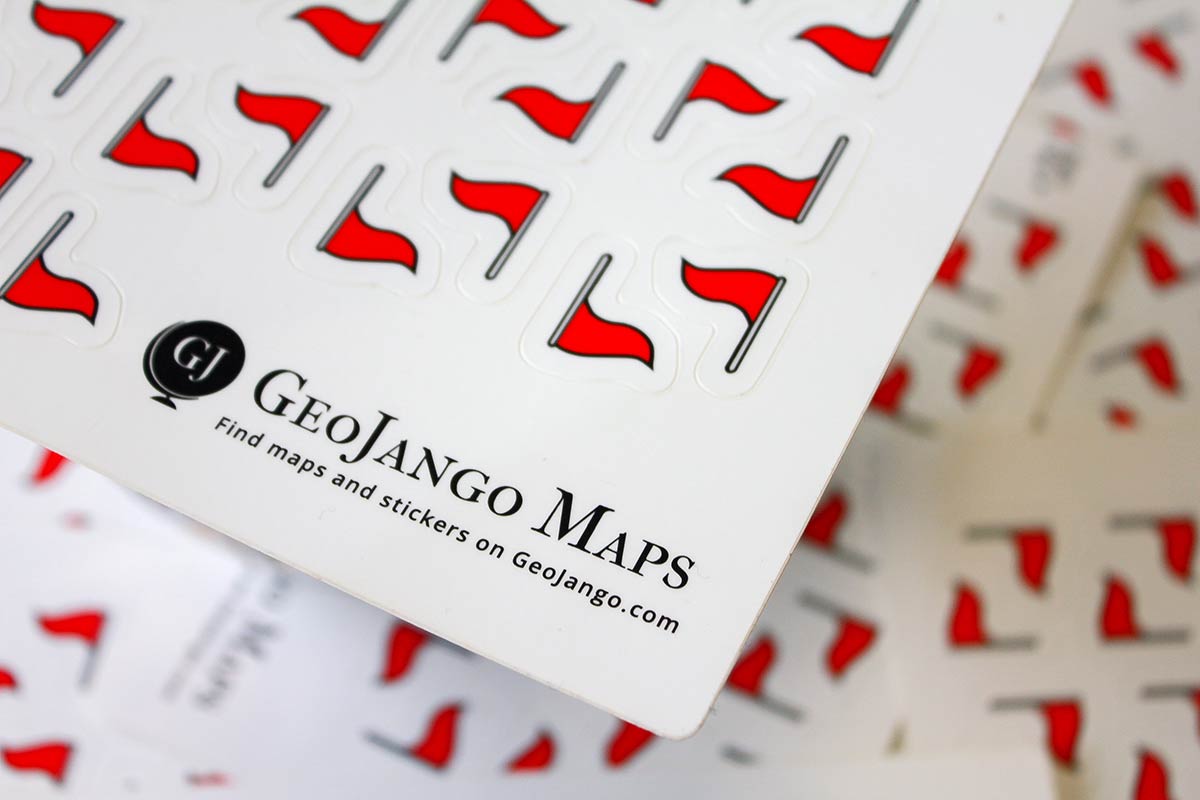 Red Flag Stickers to mark locations – GeoJango Maps