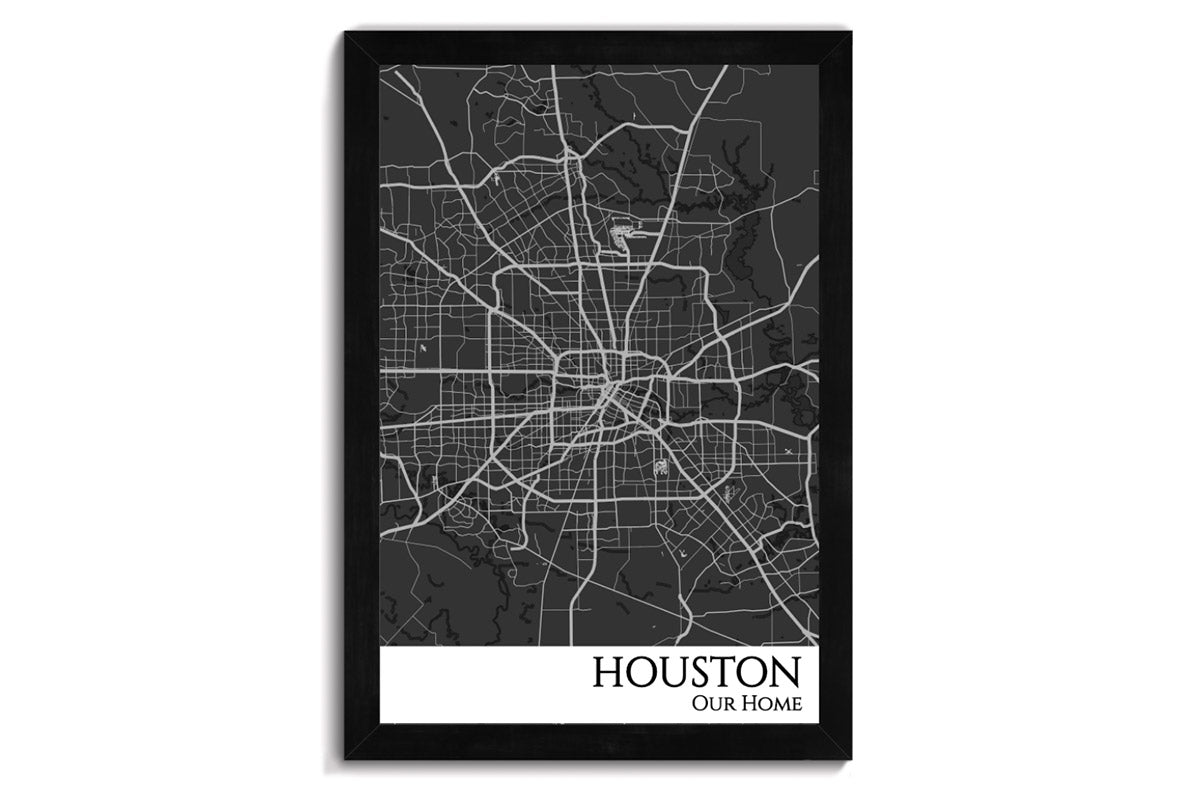 Houston Texas City Push Pin Map – GeoJango Maps