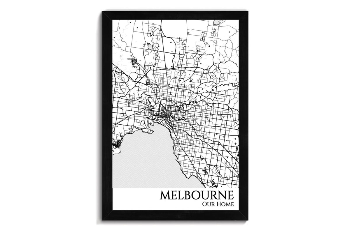 Melbourne Australia City Push Pin Map – GeoJango Maps