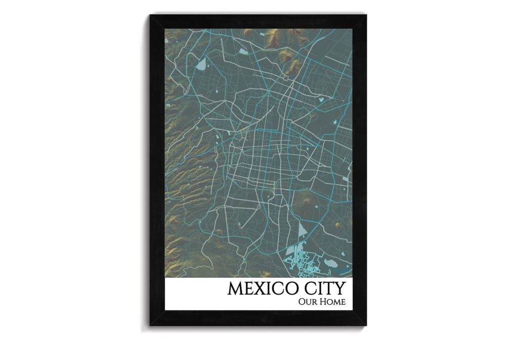custom city map of mexico city