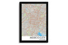 mexico city street map art