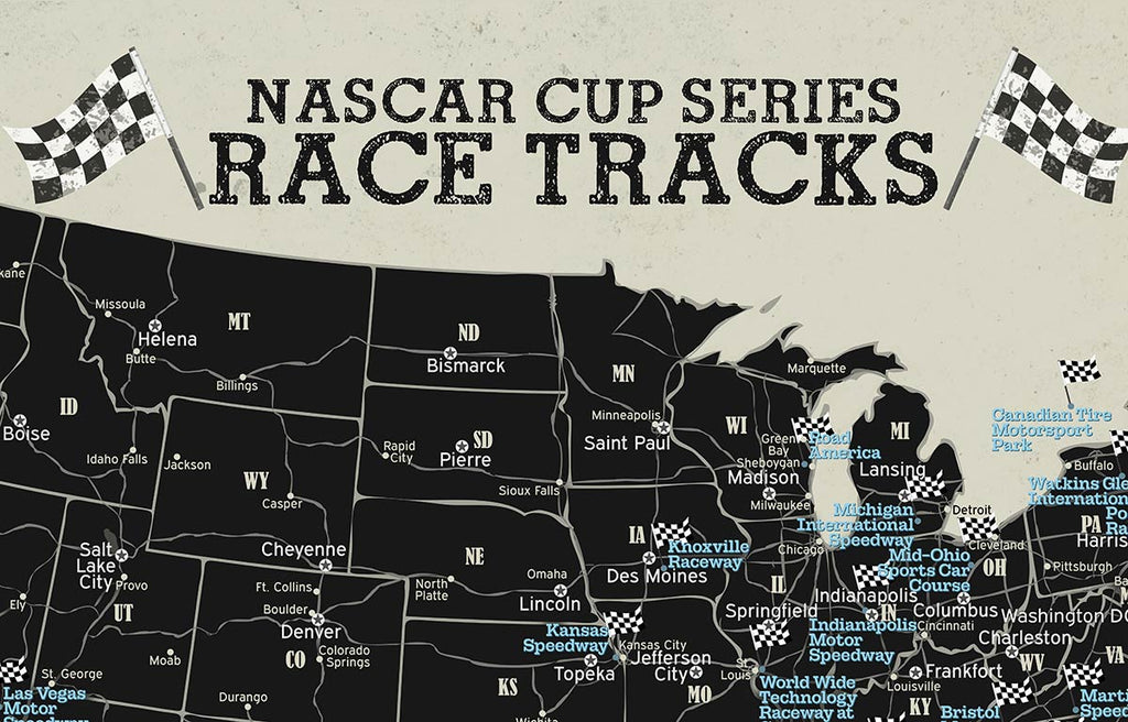 Detailed NASCAR Map
