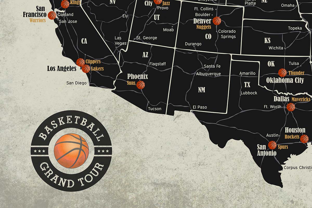 Map Of Nba Teams