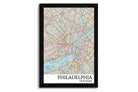 philadelphia city map wall art