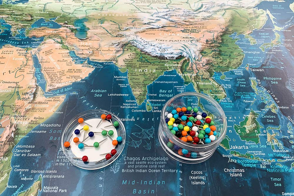 push pins for your travel map