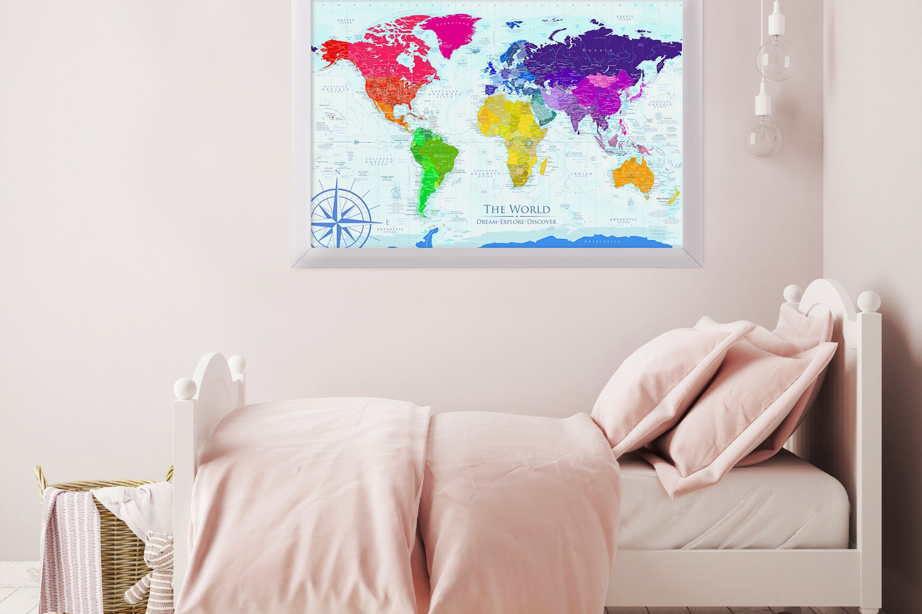 World Map Kids bedroom