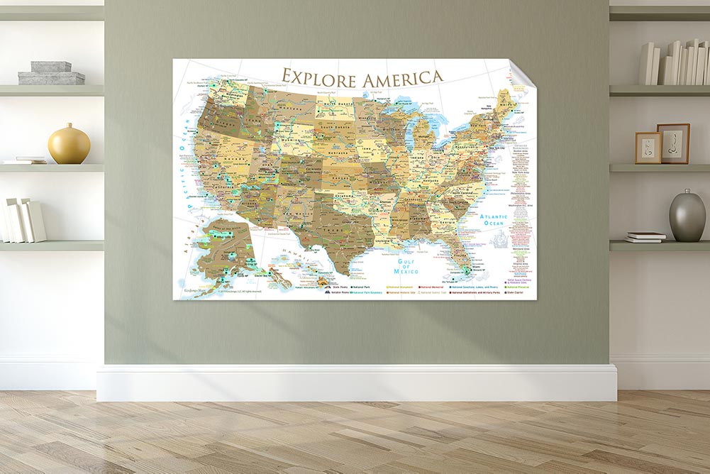 wall map decal