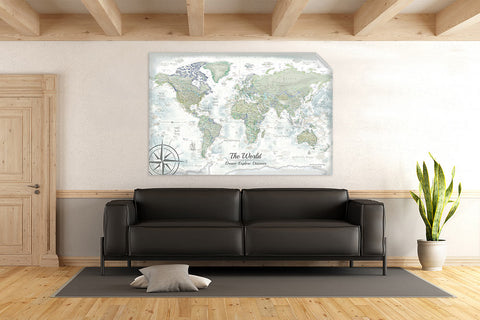 World Map Wallpaper Easy to Apply to Walls – GeoJango Maps