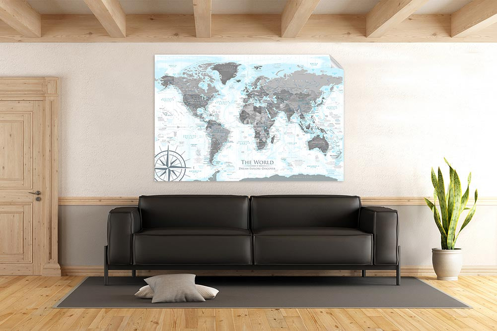 world map vinyl decal