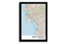 san diego street map art