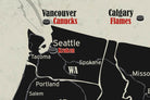 seattle kracken nhl map poster