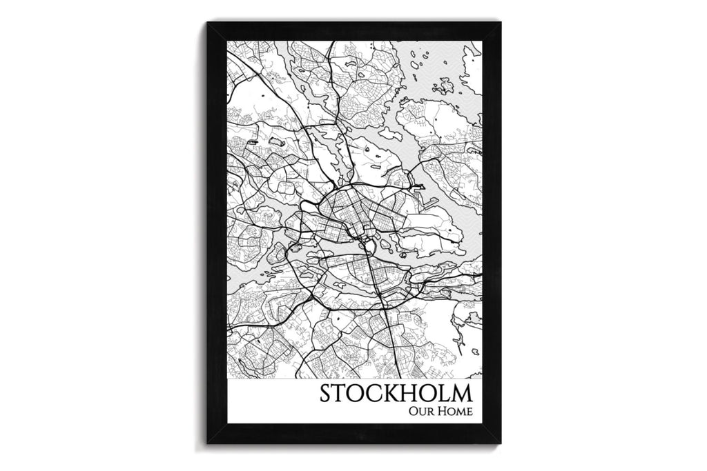 custom city map of stockholm