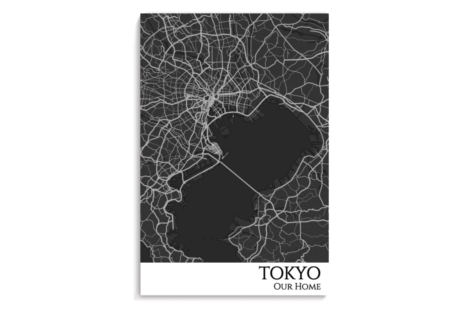 Tokyo Japan City Streets Map Print Wall Art – GeoJango Maps