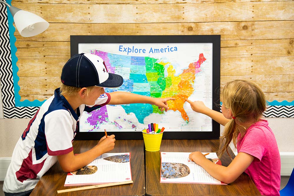 kids map of the united states